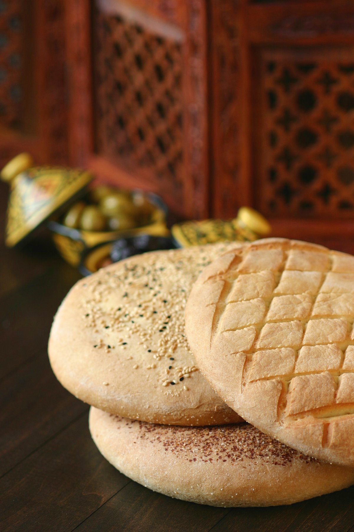 A simple recipe for traditional Moroccan Bread - Khobz Kesra. Hearty and versatile, this bread can be made with white or whole wheat flour.