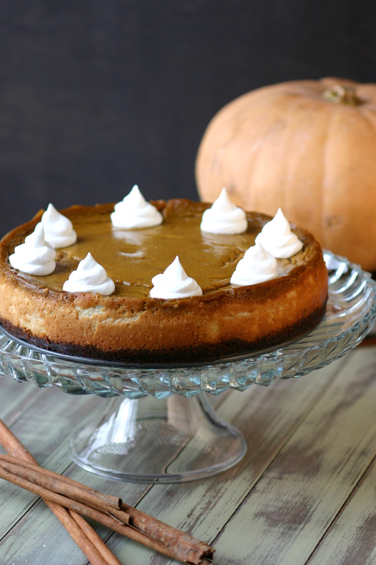 This recipe for Vegan Pumpkin Pie Cheesecake combines two of your favorite desserts to create one smooth, spiced, and rich sight to behold.