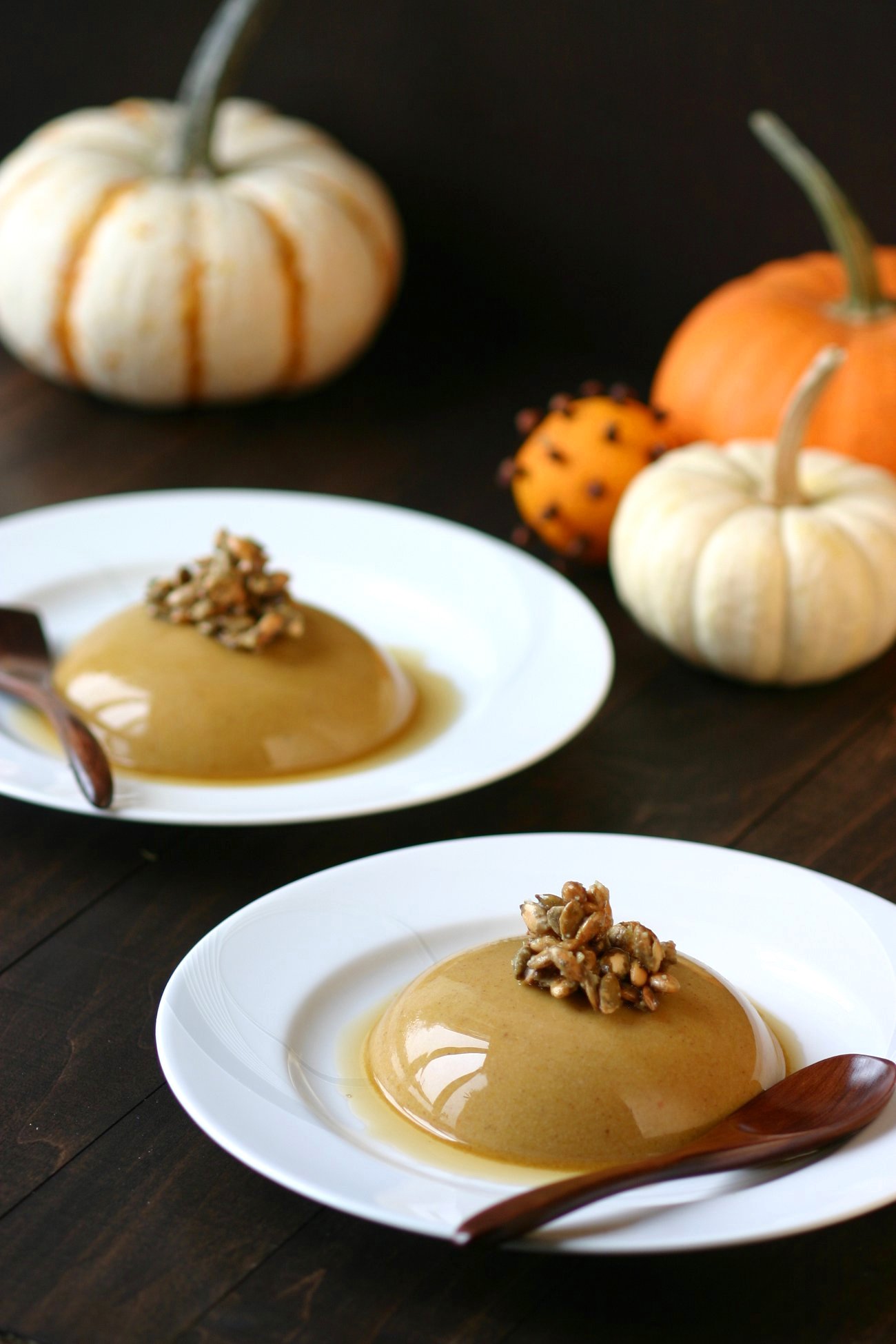 Silky and delicate, this recipe for Vegan Pumpkin Panna Cotta with Pumpkin Seed Brittle is a true showstopper.