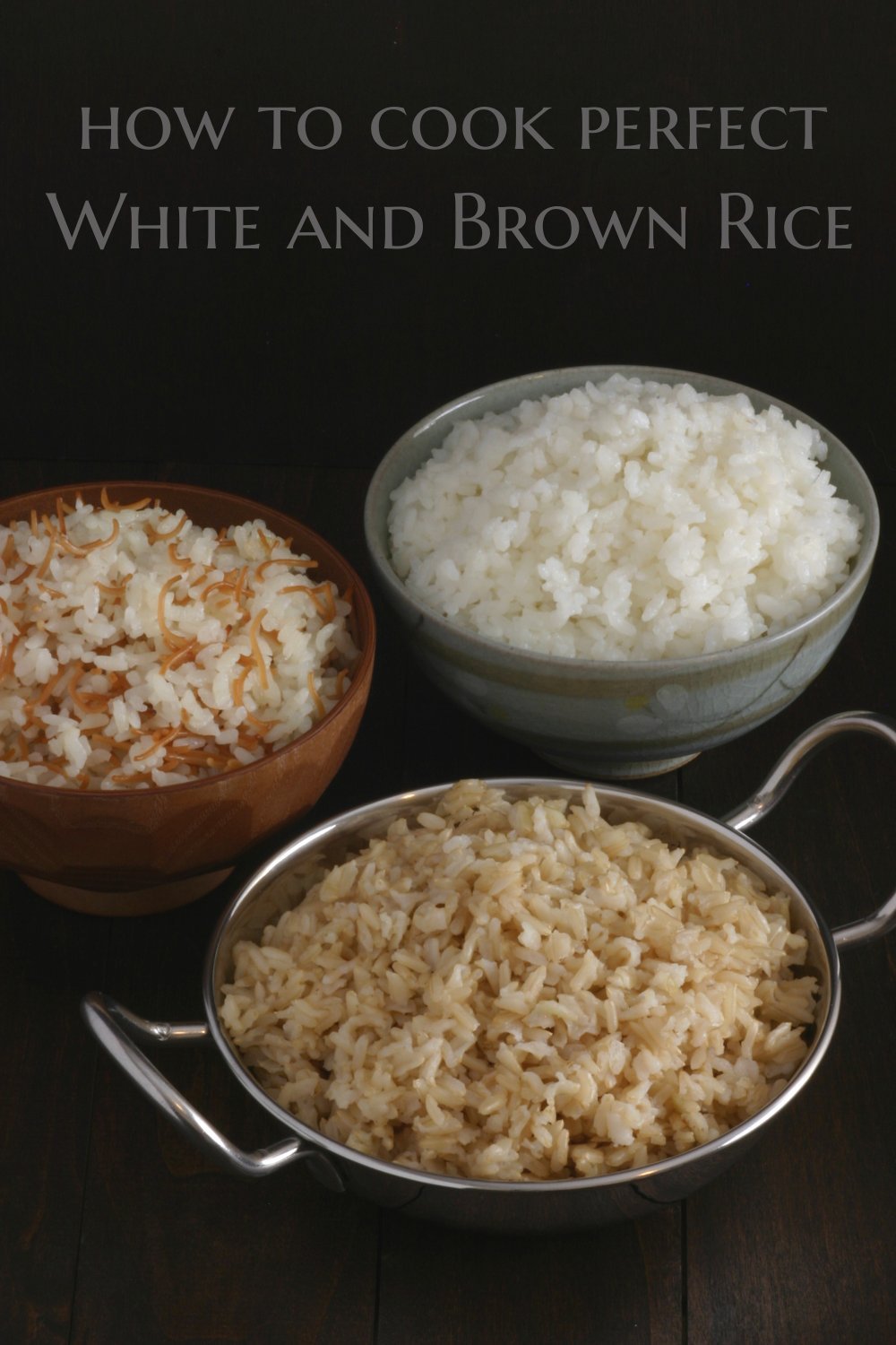 A how-to recipe for cooking the perfect pot of basic white and brown rice.