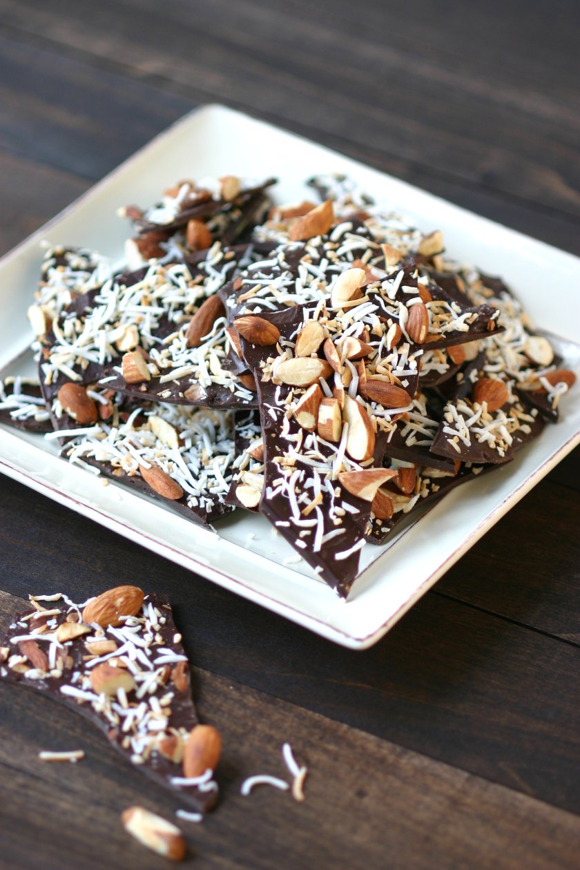 Chocolate BarkA recipe for Chocolate Bark that can be made quickly with minimal ingredients. Nuts, seeds, fruits, spices, herbs, and teas are all great toppings.