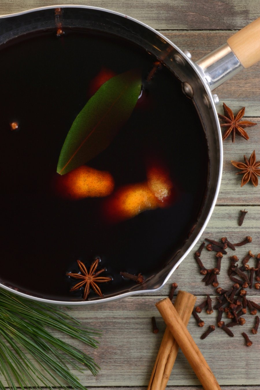 Featuring grape and pomegranate juice, spices, and citrus, this recipe for Non-Alcoholic Glühwein tastes very reminiscent of the original.