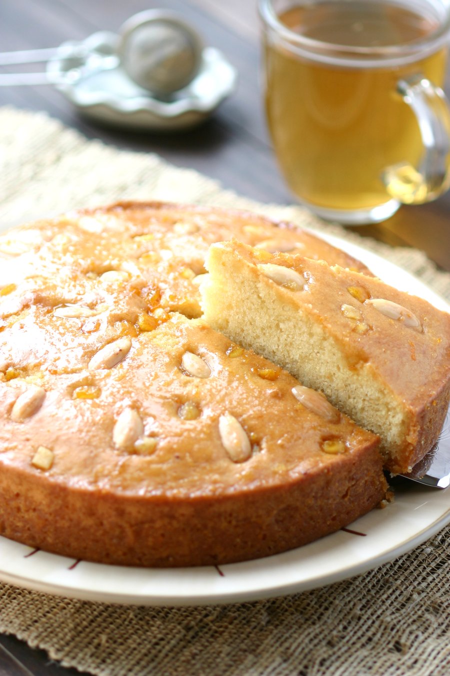 Sweet oranges and fruity olive oil lend a fragrant aroma and a moist crumb to this Italian-inspired recipe for Orange Almond Olive Oil cake.