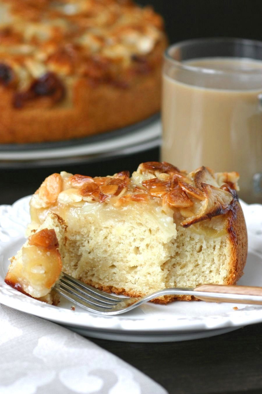 A vegan version of the classic German Apple Cake, featuring a layer of moist cake topped with tart apples and smothered with sweet, toasted almonds.