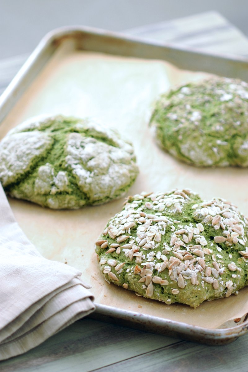 This recipe for Green Irish Soda Bread is vegan, has no added fat, and features a festive, natural green color. Perfect for St. Patrick's Day!
