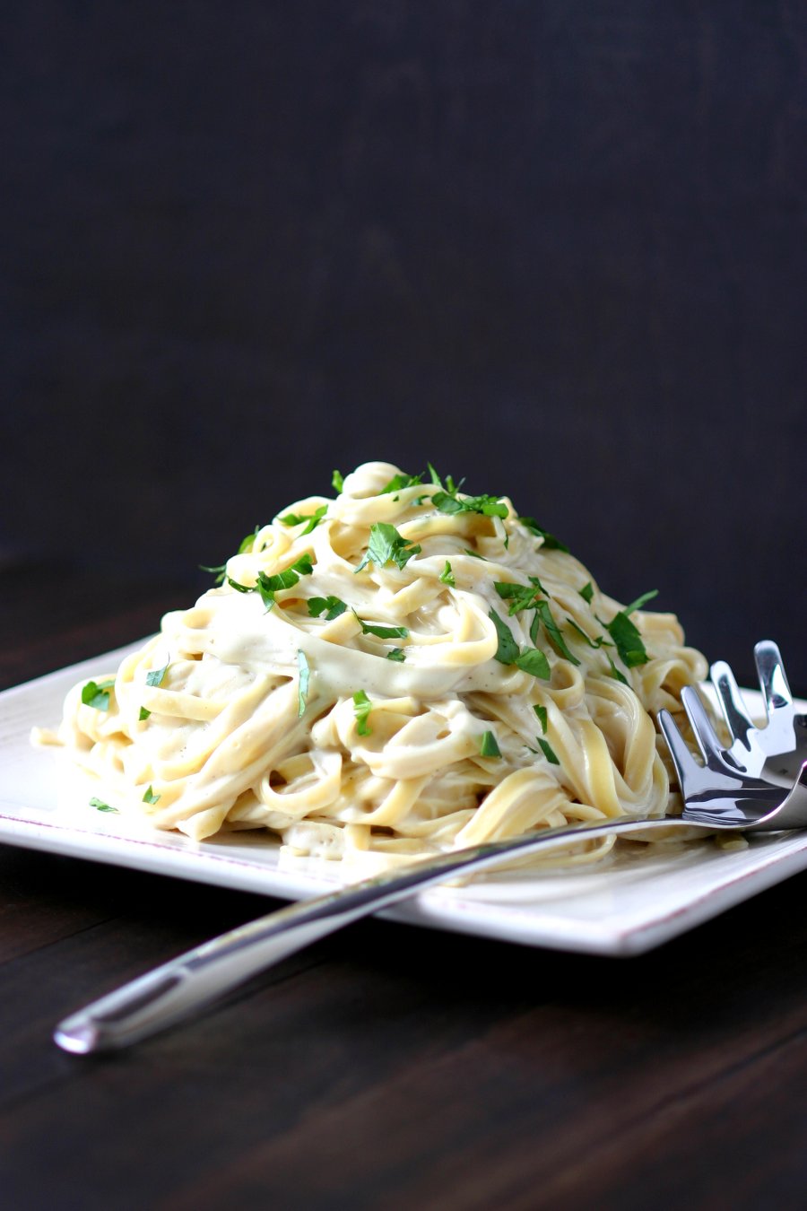 Rich, creamy, cheesy, and nondairy! This Vegan Fettuccine Alfredo is a crowd-pleasing dish for pasta lovers of all ages.