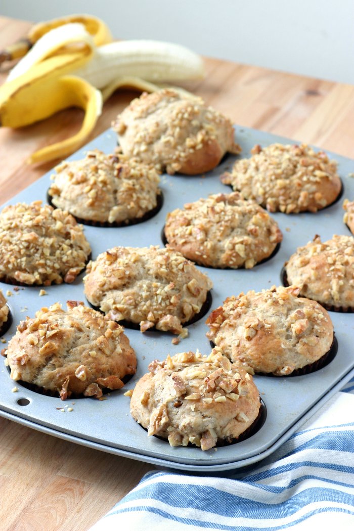 These Banana Muffins with Walnut and Anise Seed are lightly sweetened and make a perfect breakfast treat at home or on-the-go.