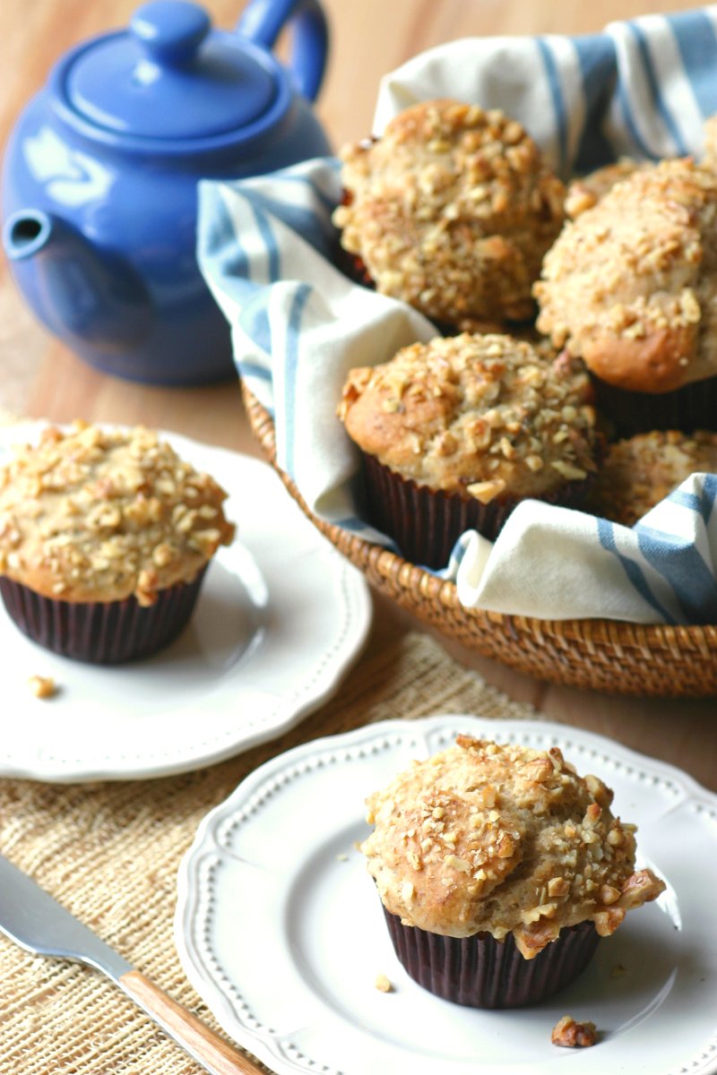 These Banana Muffins with Walnut and Anise Seed are lightly sweetened and make a perfect breakfast treat at home or on-the-go.