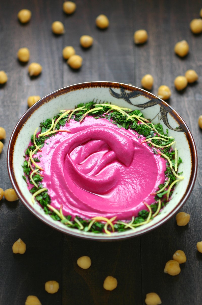 Beet Hummus, with its stunning natural color and earthy sweet flavor, is an easy to make twist on the traditional version.