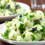 This Lemony Potato Salad is a change from the ordinary. It's tangy and herbaceous and, thanks to the olives and capers, has little pops of flavor throughout.