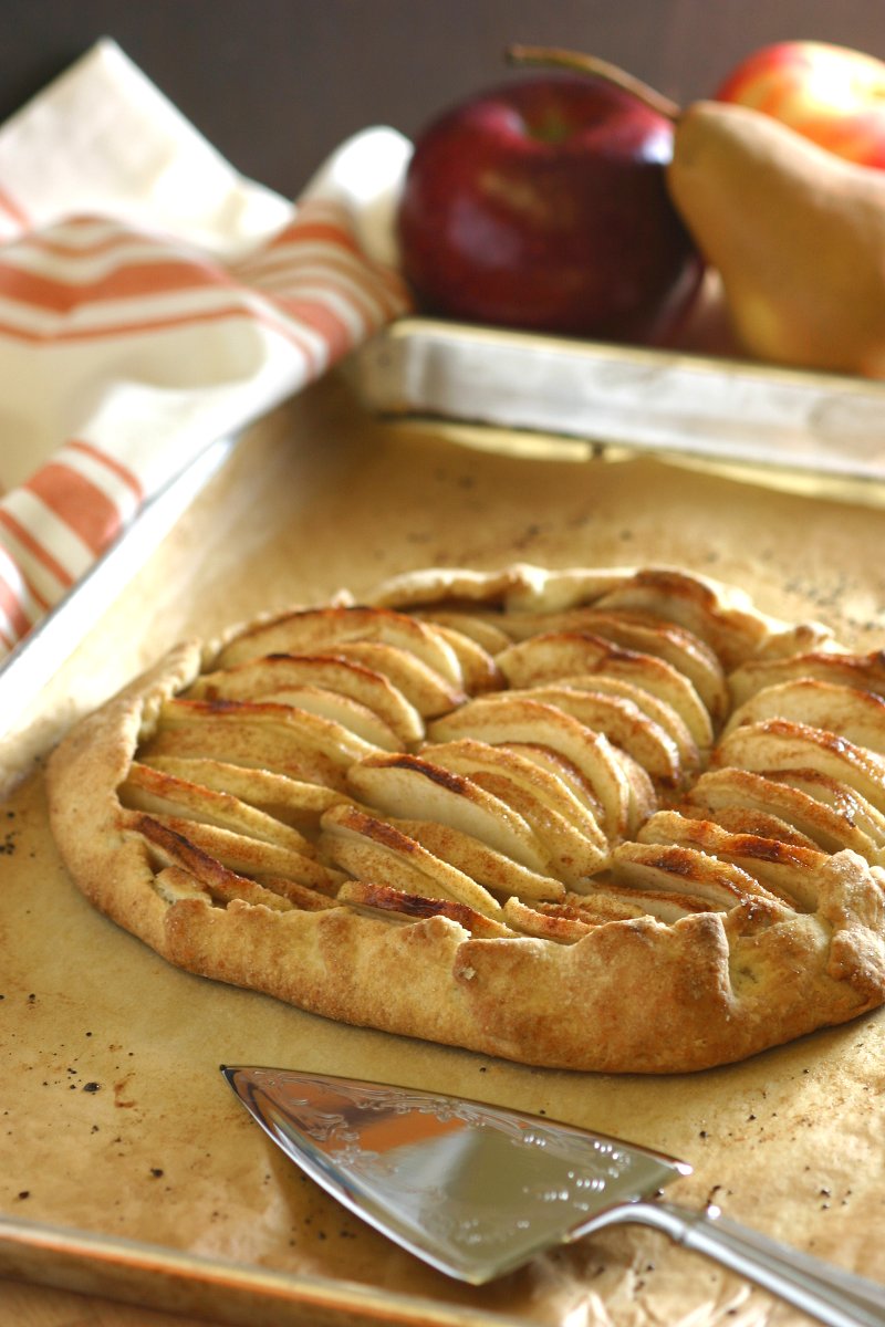 Apple and Pear Galette is a rustic yet elegant French dessert featuring a lightly spiced filling of tart apples and sweet pears embraced by a flaky crust. Vegan, too!