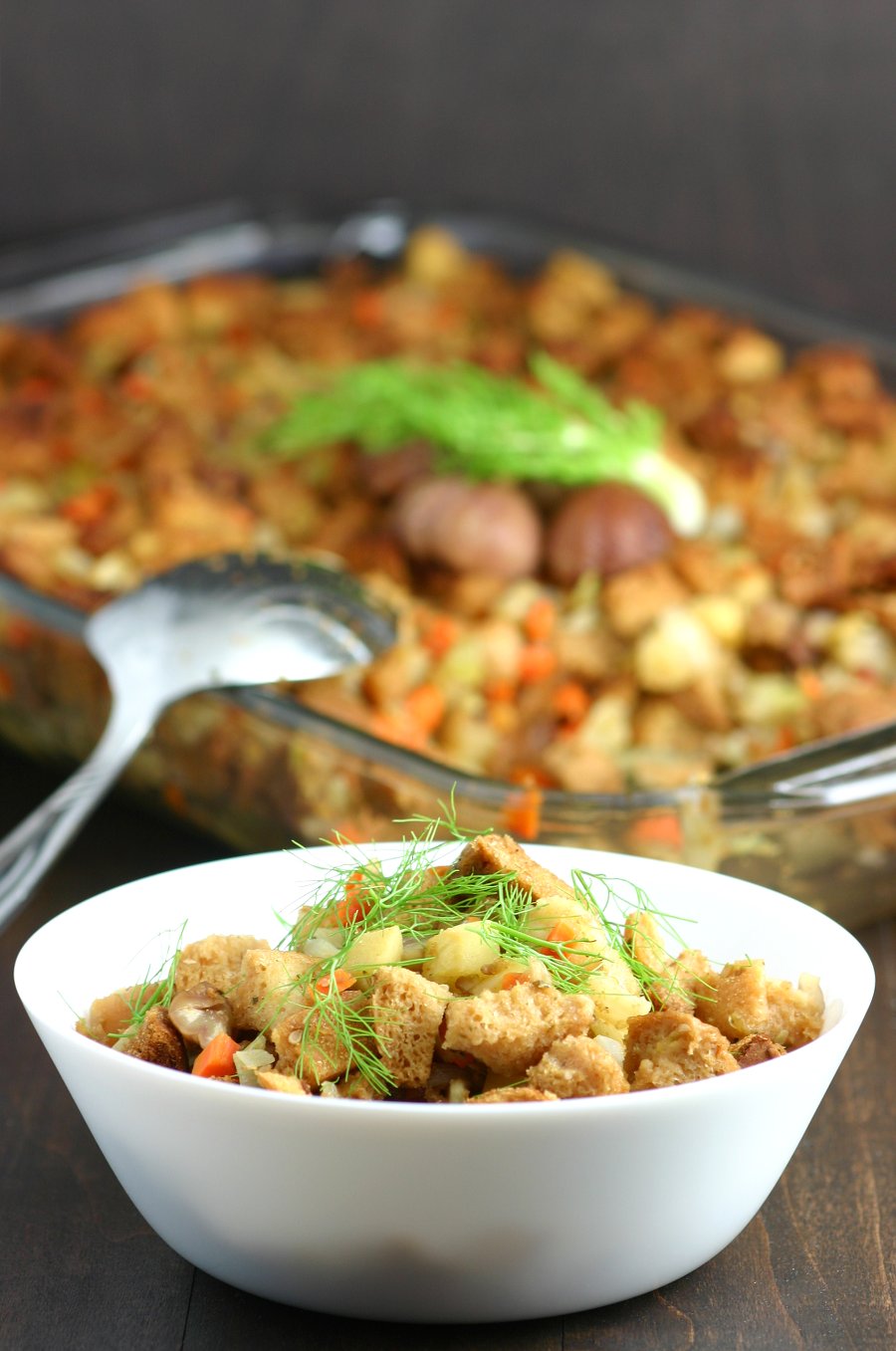 A must for any Thanksgiving table, stuffing is always a crowd-pleasing side dish. My Fennel, Apple, and Chestnut Stuffing does not disappoint!