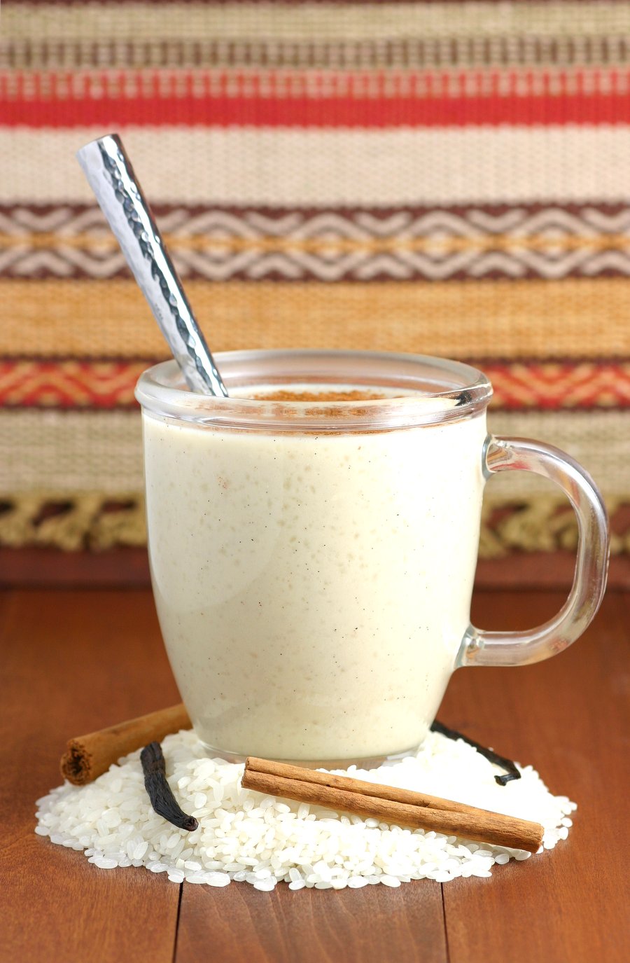 This Mexican Sweet Rice Drink (Atole de Arroz) is a creamy cinnamon and vanilla-infused hot beverage with a porridge-like consistency that's perfect cold weather days.