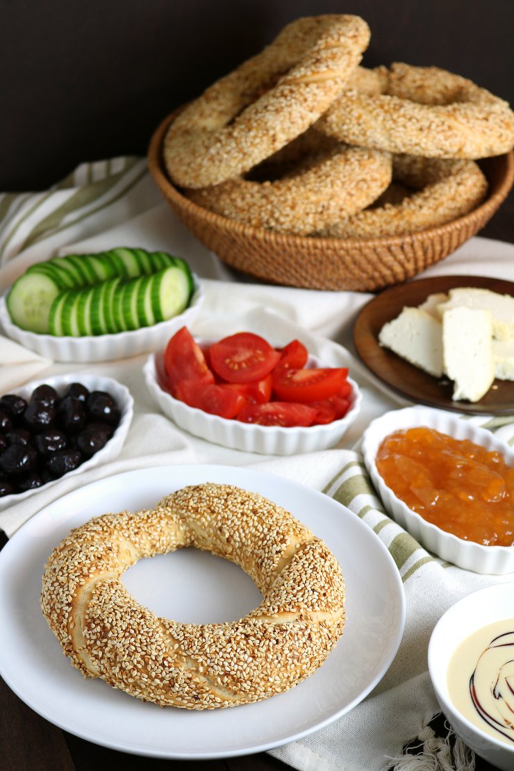 Simit is a delicious sesame bread sold in bakeries all over Turkey. It's not difficult to make them with this recipe for Homemade Simit! (Vegan)