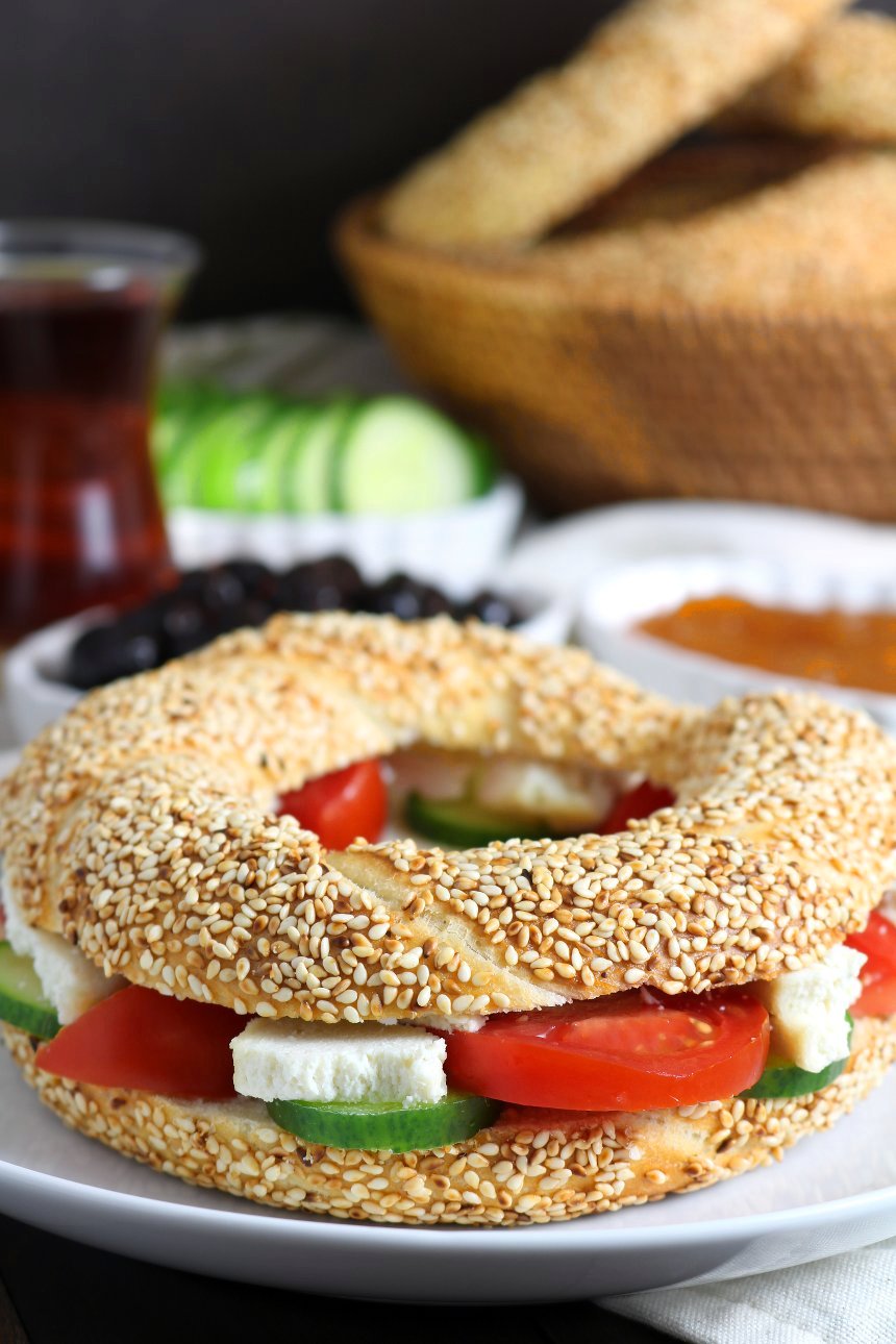 Simit is a delicious sesame bread sold in bakeries all over Turkey. It's not difficult to make them with this recipe for Homemade Simit! (Vegan)