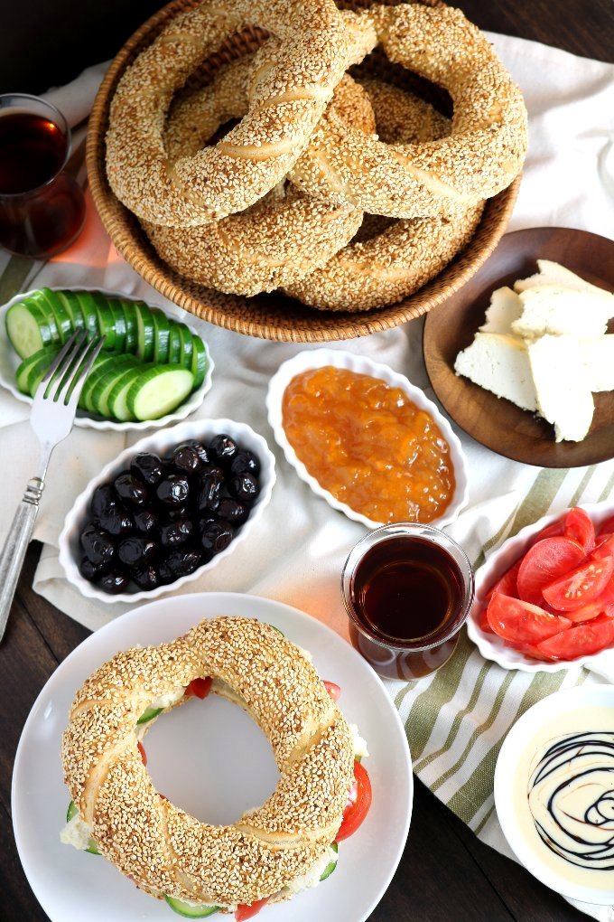 Simit is a delicious sesame bread sold in bakeries all over Turkey. It's not difficult to make them with this recipe for Homemade Simit! (Vegan)