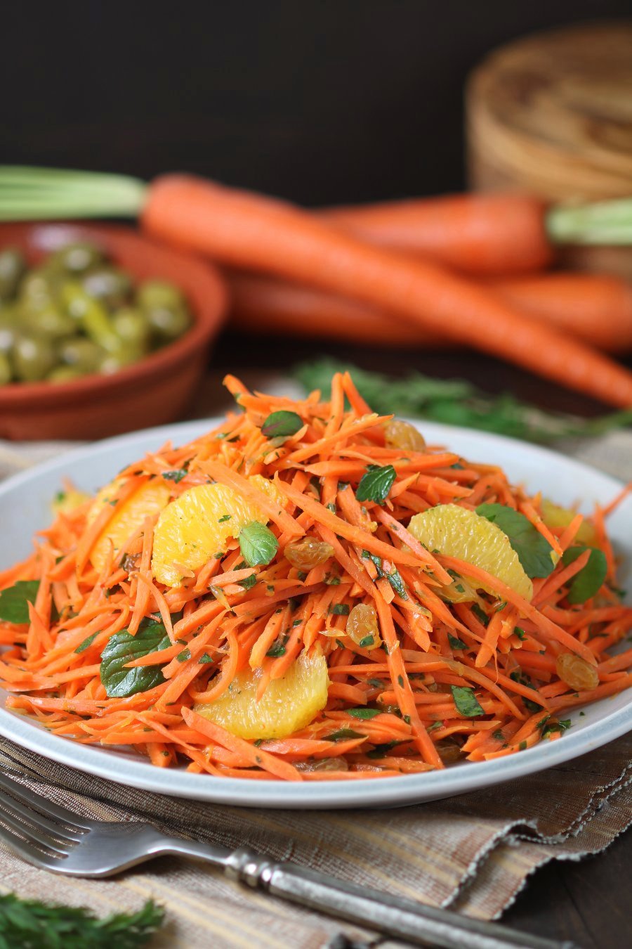 A North African Carrot Salad that's a quick and easy side that goes well with rice, grain, or couscous dishes.