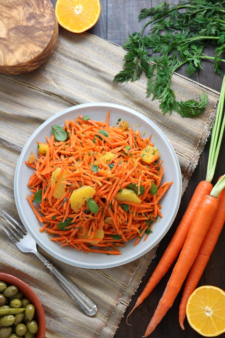 A North African Carrot Salad that's a quick and easy side that goes well with rice, grain, or couscous dishes.