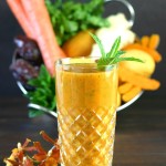 Mangos, carrots, and fresh turmeric combine with refreshing herbs to create this brilliantly-hued Mumbai Smoothie.