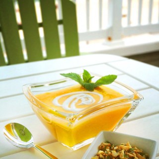 Chilled Melon Soup is a sweet, refreshing, and fragrant dessert that's the perfect end to a hot summer day's meal.