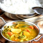 A ubiquitous spicy and tangy vegetable and split pea stew, there are as many recipes for this South Indian Sambar as there are families in southern India.