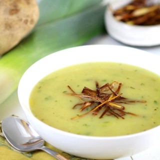This velvety Vegan Potato and Leek Soup is a quick and easy soup that employs the natural creaminess of potatoes. Gluten-free and nut-free, too!