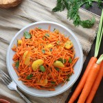 A North African Carrot Salad that's a quick and easy side that goes well with rice, grain, or couscous dishes.