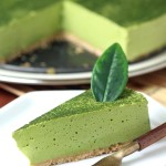 A creamy Vegan Matcha Mousse Cake with an airy, whipped texture flavored with the complex taste of Japanese matcha green tea powder.